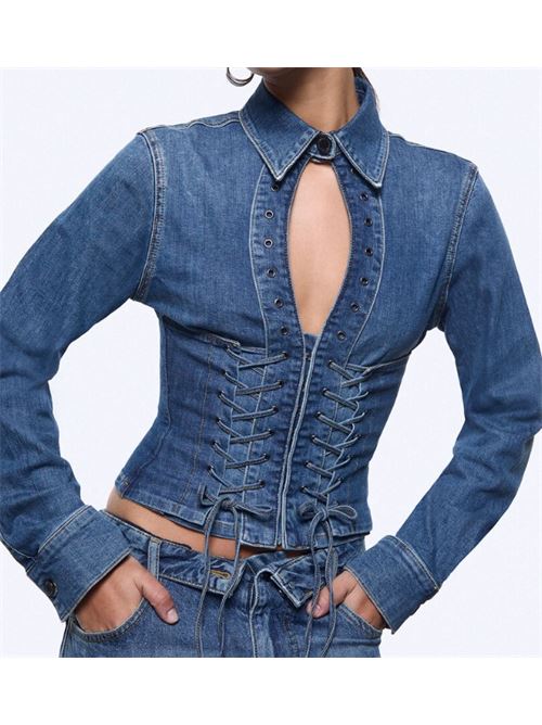 Denim shirt with laces Liu Jo | UA6507D0399.79157